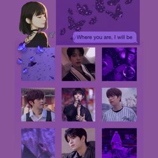 Purple Seungmin wallpaper