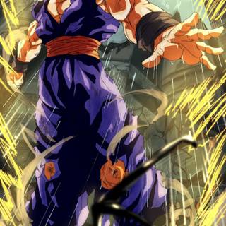 Gohan cape and glasses wallpaper