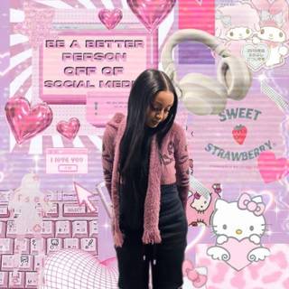 Aesthetic PinkPantheress wallpaper