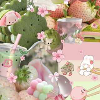 Pink cottagecore wallpaper
