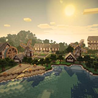 Minecraft wood wallpaper