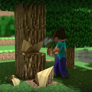 Minecraft wood wallpaper