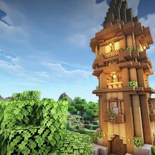 Minecraft wood wallpaper