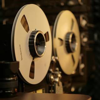 Reel-to-reel audio tape recording wallpaper