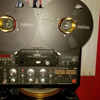 Reel-to-reel audio tape recording wallpaper