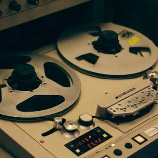 Reel-to-reel audio tape recording wallpaper