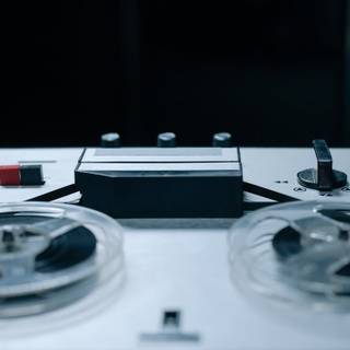 Reel-to-reel audio tape recording wallpaper