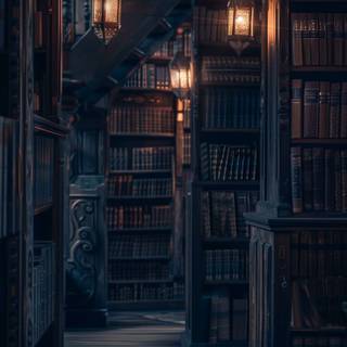 Ancient library wallpaper