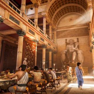 Ancient library wallpaper