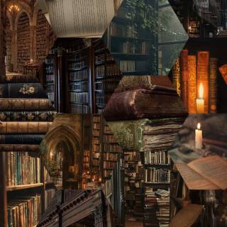 Ancient library wallpaper