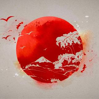 Flag of Japan wallpaper