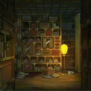Ancient library wallpaper
