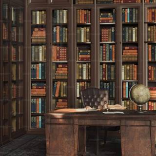 Ancient library wallpaper