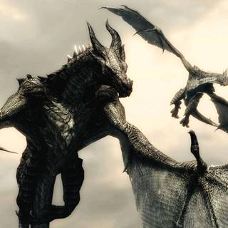 Grey dragon wallpaper