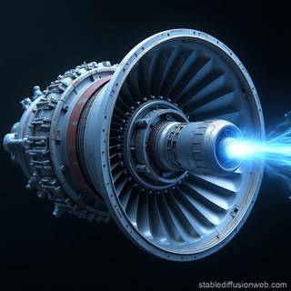 Turbojet engine wallpaper