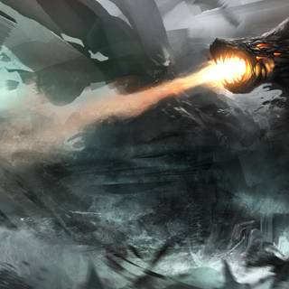 Grey dragon wallpaper