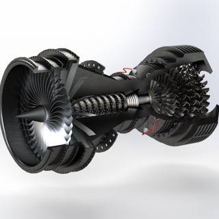 Turbojet engine wallpaper
