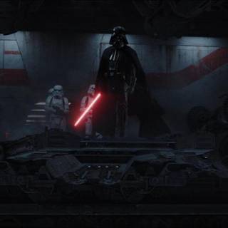 Darth Vader hallway wallpaper
