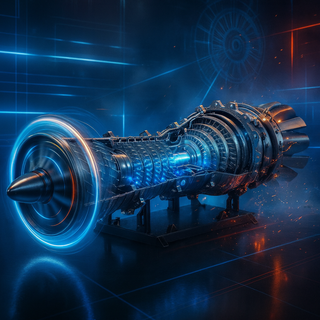 Turbojet engine wallpaper