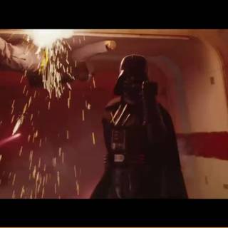 Darth Vader hallway wallpaper