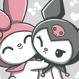 Kuromi and My Melody desktop wallpaper