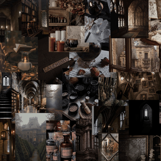 Dark collage desktop wallpaper