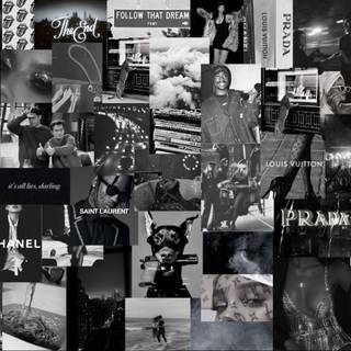 Dark collage desktop wallpaper