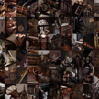 Dark collage desktop wallpaper