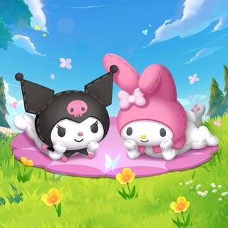 Kuromi and My Melody desktop wallpaper