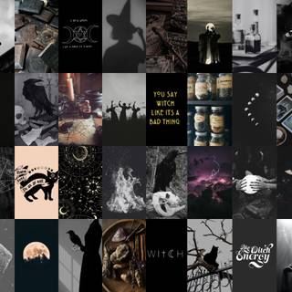 Dark collage desktop wallpaper