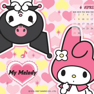 Kuromi and My Melody desktop wallpaper