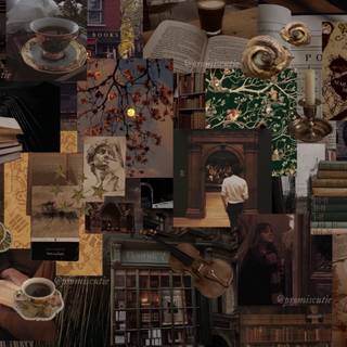 Dark collage desktop wallpaper