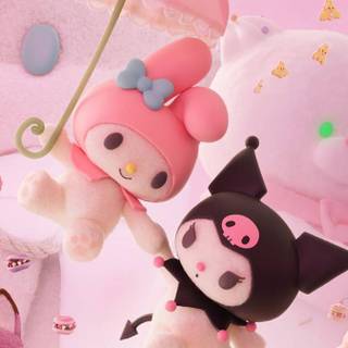 Kuromi and My Melody desktop wallpaper