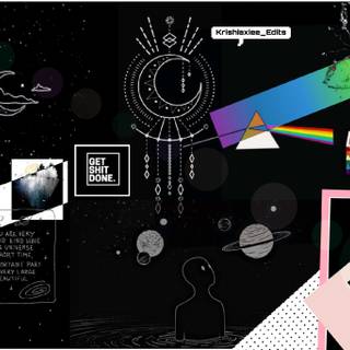 Dark collage desktop wallpaper