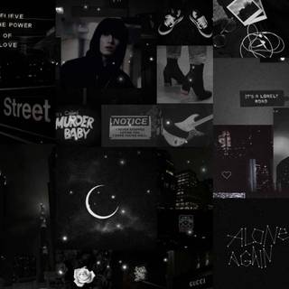 Dark collage desktop wallpaper