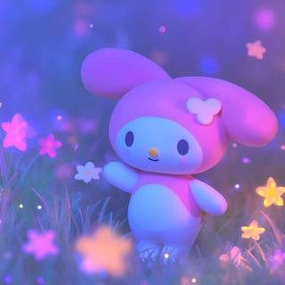 Kuromi and My Melody desktop wallpaper