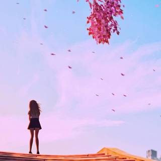 Girl aesthetic desktop wallpaper