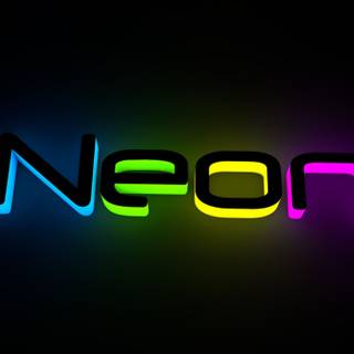 Black neon desktop wallpaper