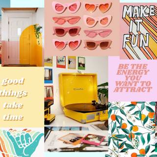 Cute collage desktop wallpaper