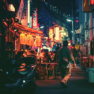 Japan night desktop wallpaper