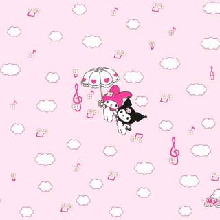 Kuromi and My Melody desktop wallpaper