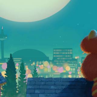 Red panda desktop wallpaper