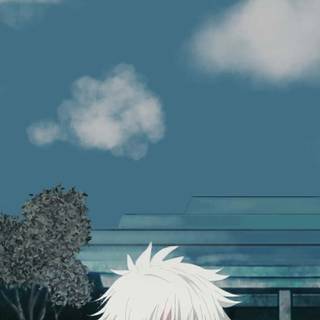 White anime mobile wallpaper