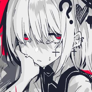 White anime mobile wallpaper