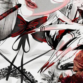 White anime mobile wallpaper