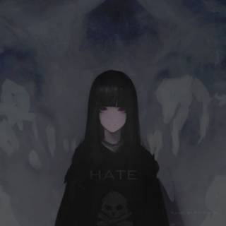 Dark anime girl mobile wallpaper