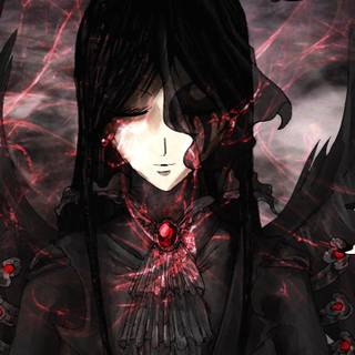 Dark anime girl mobile wallpaper