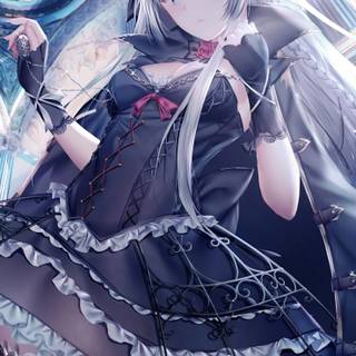 White anime mobile wallpaper