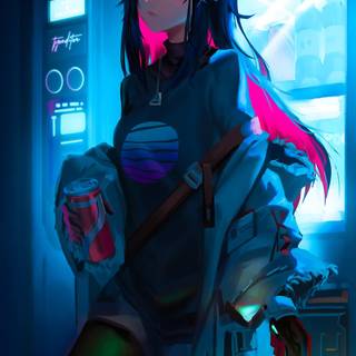 Dark anime girl mobile wallpaper