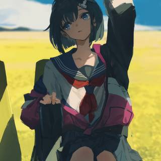 Dark anime girl mobile wallpaper